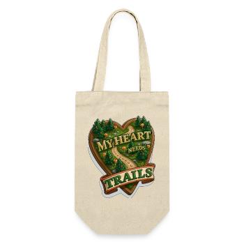 Mein Herz braucht Wanderwege, Natur, Wandern, Wildnis. - Geschenkbeutel für Flaschen - Natur - Vorne