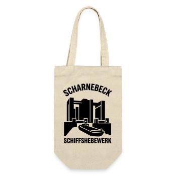 Scharnebeck Schiffshebewerk - Geschenkbeutel für Flaschen - Natur - Vorne