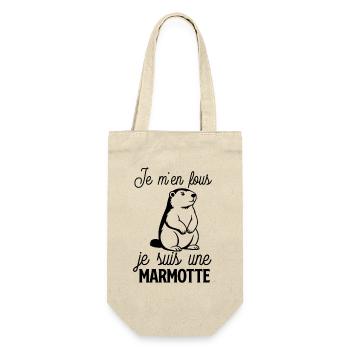 Je m'en fous je suis une marmotte  - Sac à bouteille - nature - Devant