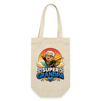Super Grandpa Superhero Grandpa - Funny Comic Hero - Gift Bag for Bottles - nature - Front