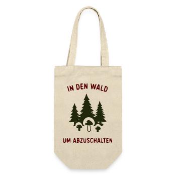 In den Wald zum Abschalten - Nature & Pilze - Geschenkbeutel für Flaschen - Natur - Vorne