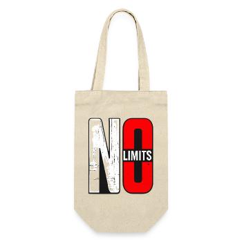 No Limits Schriftdesign - Geschenkbeutel für Flaschen - Natur - Vorne