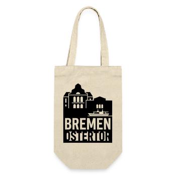 bremen ostertor - Geschenkbeutel für Flaschen - Natur - Vorne