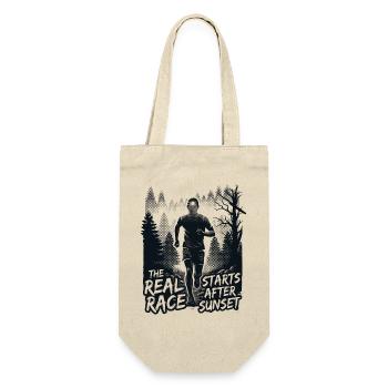 Trail Running - The Real Race Starts After Sunset - Gift Bag for Bottles - nature - Front