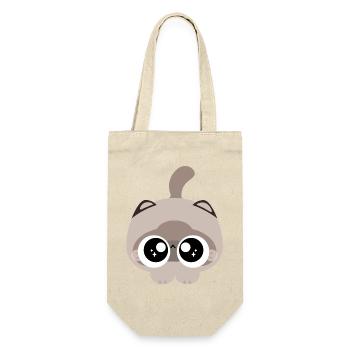Big-Eyed Kitten Sparkle - Gift Bag for Bottles - nature - Front