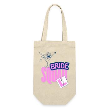Bride Squad Martini Bash - Geschenkbeutel für Flaschen - Natur - Vorne