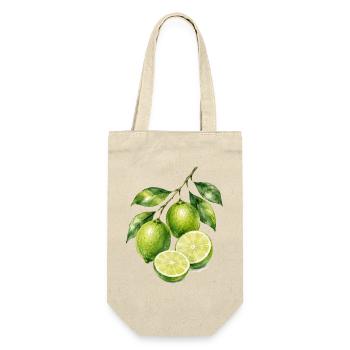 Limetten Aquarell Frische - Geschenkbeutel für Flaschen - Natur - Vorne