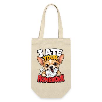 Chihuahua - Geschenkbeutel für Flaschen - Natur - Vorne