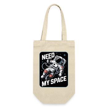 Need My Space Astronaut - Geschenkbeutel für Flaschen - Natur - Vorne