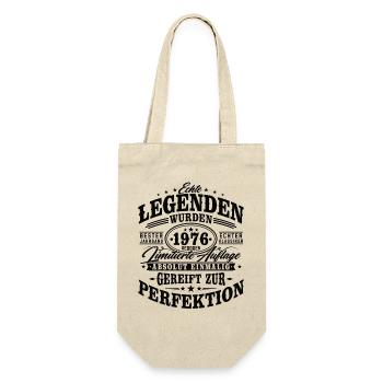 1976 Jahrgang geboren Geburtstag Vintage Geschenk - Geschenkbeutel für Flaschen - Natur - Vorne
