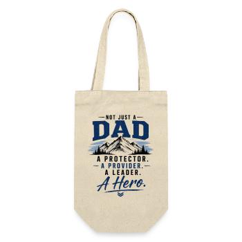 Dad Hero: Protector and Provider - Gift Bag for Bottles - nature - Front