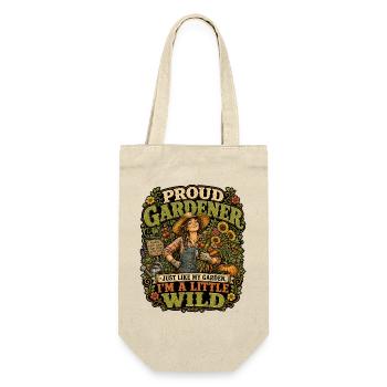 Proud Gardener - Geschenkbeutel für Flaschen - Natur - Vorne
