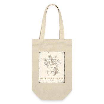 Kettlebell Botanical - Geschenkbeutel für Flaschen - Natur - Vorne