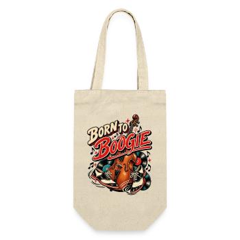 Born to Boogie – Rockabilly Tanz & Musik - Geschenkbeutel für Flaschen - Natur - Vorne