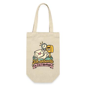 Ich antworte in 3 bis 5 Werktagen - Geschenkbeutel für Flaschen - Natur - Vorne