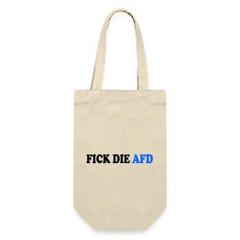Fick die afd - Geschenkbeutel für Flaschen - Natur - Vorne
