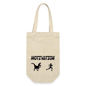 motivation sport running humor dinosaur - Gift Bag for Bottles - nature - Front