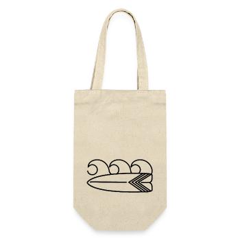 Surfboard - Gift Bag for Bottles - nature - Front