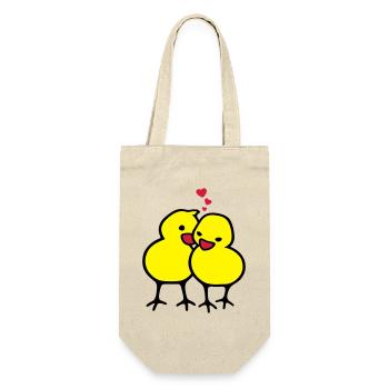 chicks in love (c) - Gift Bag for Bottles - nature - Front