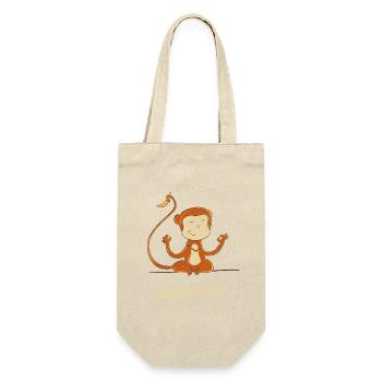 namaste affe Banane Humor Buddha Meditation yoga o - Geschenkbeutel für Flaschen - Natur - Vorne
