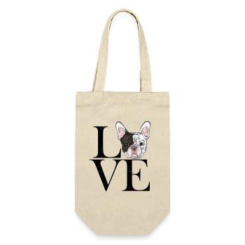 franz Bulldogge black - Gift Bag for Bottles - nature - Front