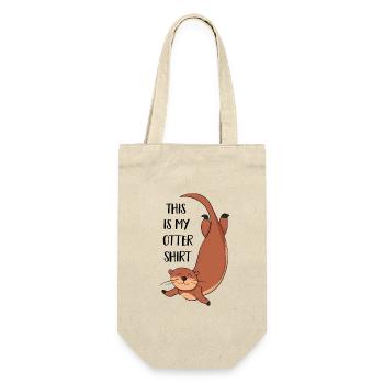 Otter - Geschenkbeutel für Flaschen - Natur - Vorne