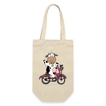 Tiermotiv Shirt Kindershirt Tiere Cartoon Geschenk - Geschenkbeutel für Flaschen - Natur - Vorne