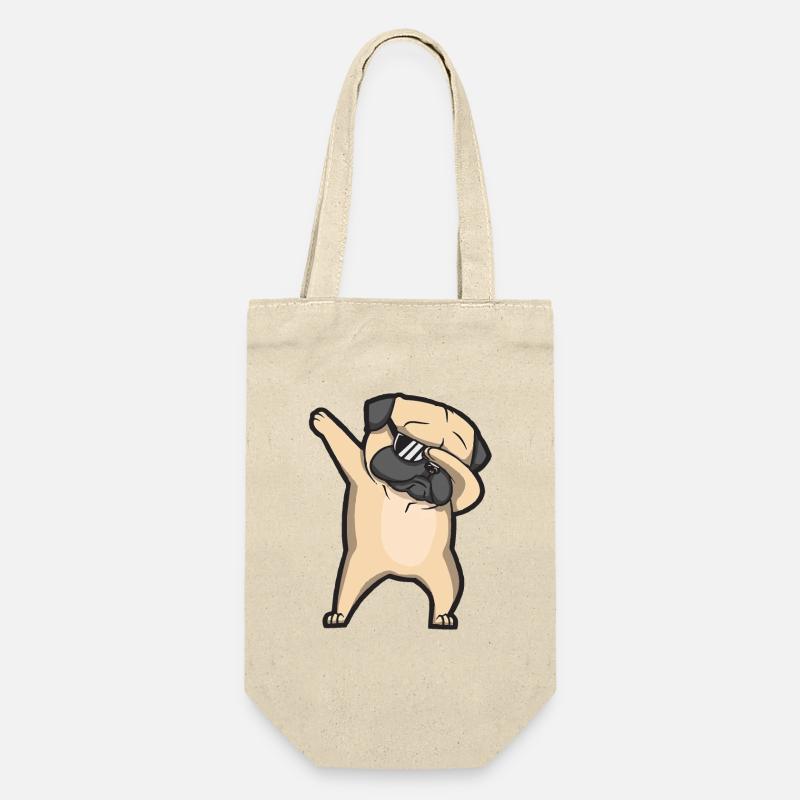 dabbing pug - Gift Bag for Bottles - nature