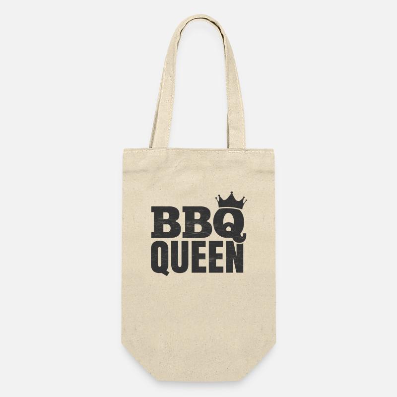 BBQ Queen - Geschenkbeutel für Flaschen - Natur