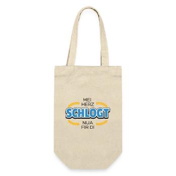 Wiesn Tracht Volksfest saufen Maß Bier - Geschenkbeutel für Flaschen - Natur - Vorne