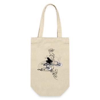 Music, piano with key - Gift Bag for Bottles - nature - Front