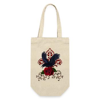 Magnifique corbeau à la rose - Sac à bouteille - nature - Devant