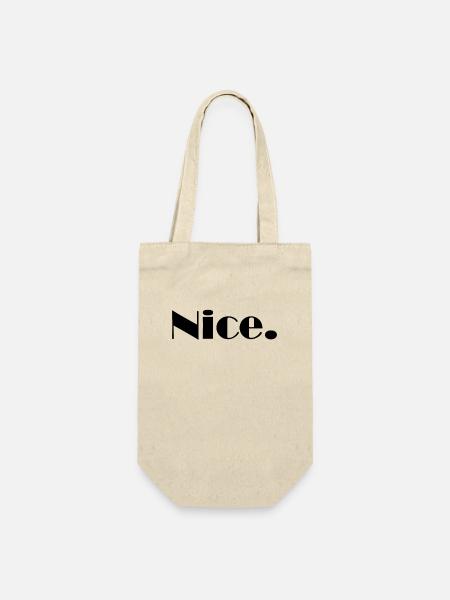 Nice Nice Mega Nice - Geschenkbeutel für Flaschen - Natur