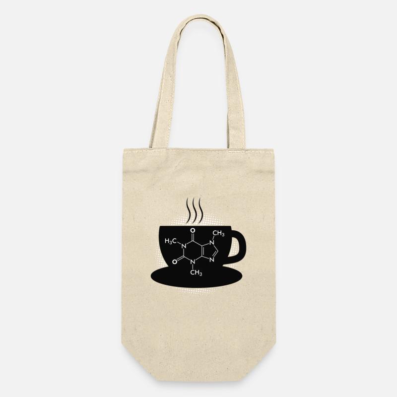 Kaffee Caffeine Molecule - Geschenkbeutel für Flaschen - Natur