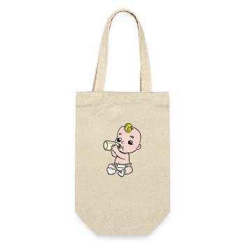 Baby - Geschenkbeutel für Flaschen - Natur - Vorne