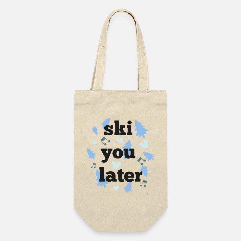 Ski later - Gift Bag for Bottles - nature
