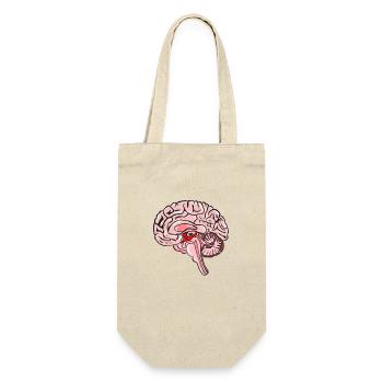 Wissenschaft Medizin Neurologie Gehirn - Geschenkbeutel für Flaschen - Natur - Vorne