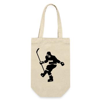 Eishockey goal - Geschenkbeutel für Flaschen - Natur - Vorne
