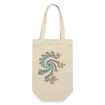 Digitale Spiralfraktal Muster - Geschenkbeutel für Flaschen - Natur - Vorne