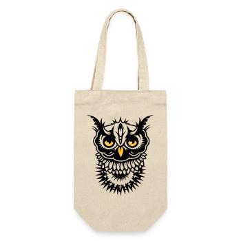 Face of an owl - Gift Bag for Bottles - nature - Front