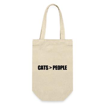 Cat - Geschenkbeutel für Flaschen - Natur - Vorne