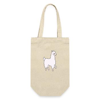 Lama - Geschenkbeutel für Flaschen - Natur - Vorne