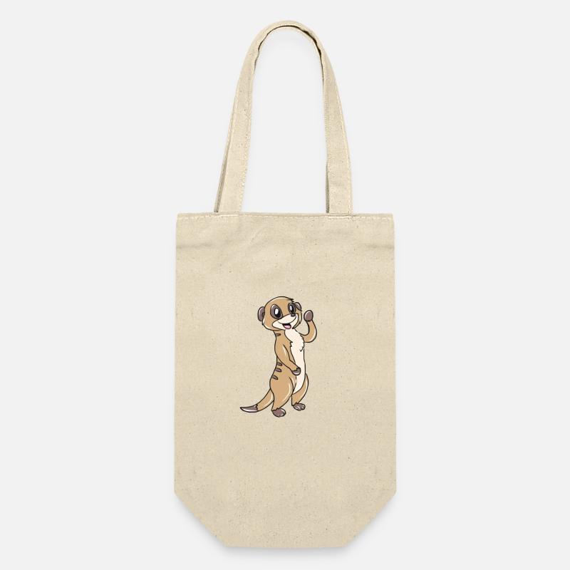 Erdmännchen - Geschenkbeutel für Flaschen - Natur