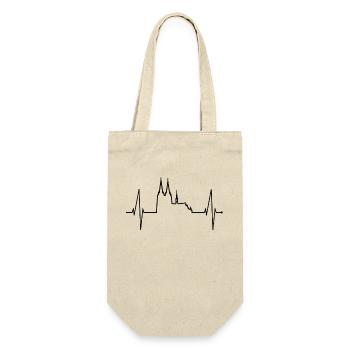 Cologne Heartbeat Skyline Cologne Cathedral Heart For Kölle - Gift Bag for Bottles - nature - Front