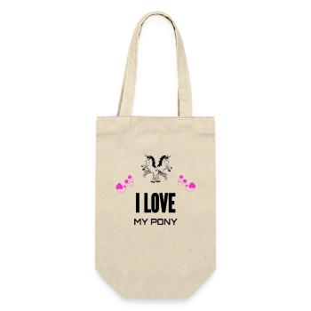 J'aime mon poney - Sac à bouteille - nature - Devant
