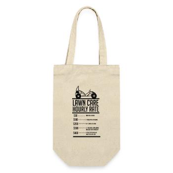 Garden lawn mowing mower hourly wage - Gift Bag for Bottles - nature - Front