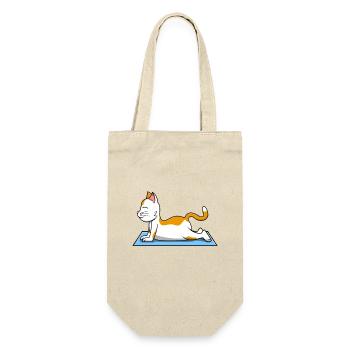 Cat yoga - Gift Bag for Bottles - nature - Front