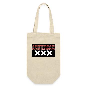 Amsterdam XXX Bold Typography - Gift Bag for Bottles - nature - Front