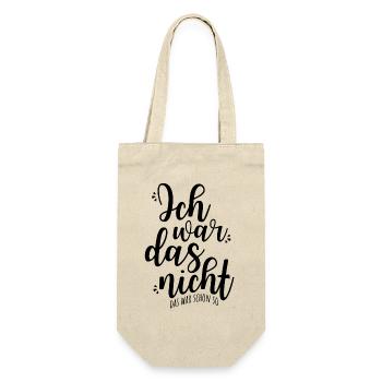 Ich Wars Nicht Das War Schon So Ironie Sarkasmus - Geschenkbeutel für Flaschen - Natur - Vorne