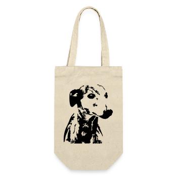 Tête de whippet - Sac à bouteille - nature - Devant